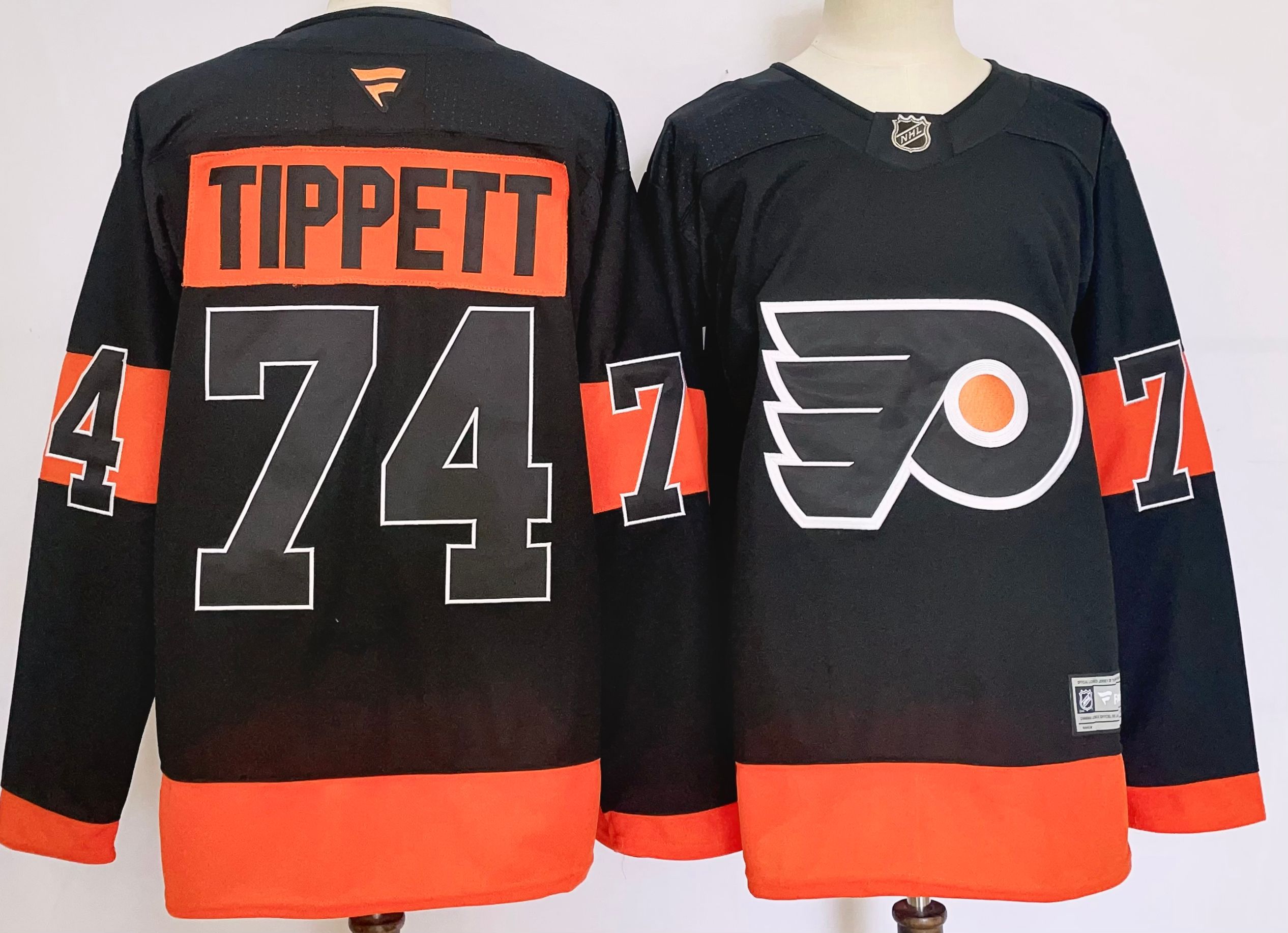 Men Philadelphia Flyers #74 Tippett Black 2025 Home Premier Player NHL Jersey